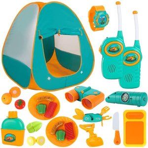 Kids Camping Tent Set with kids Camping Gear- Camping Set Includes kids Tent